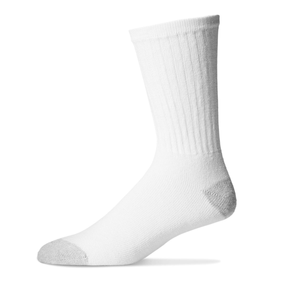 Women, Children's Crew Socks  White 6-8